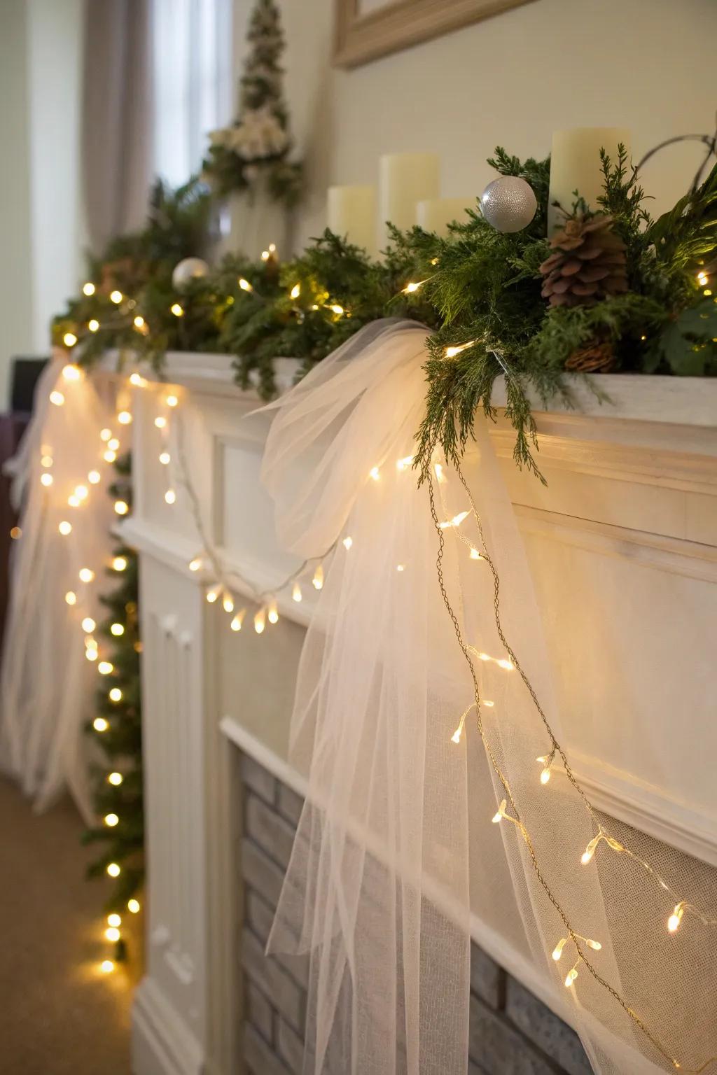 Enrich your home with a fabric sheer garland.