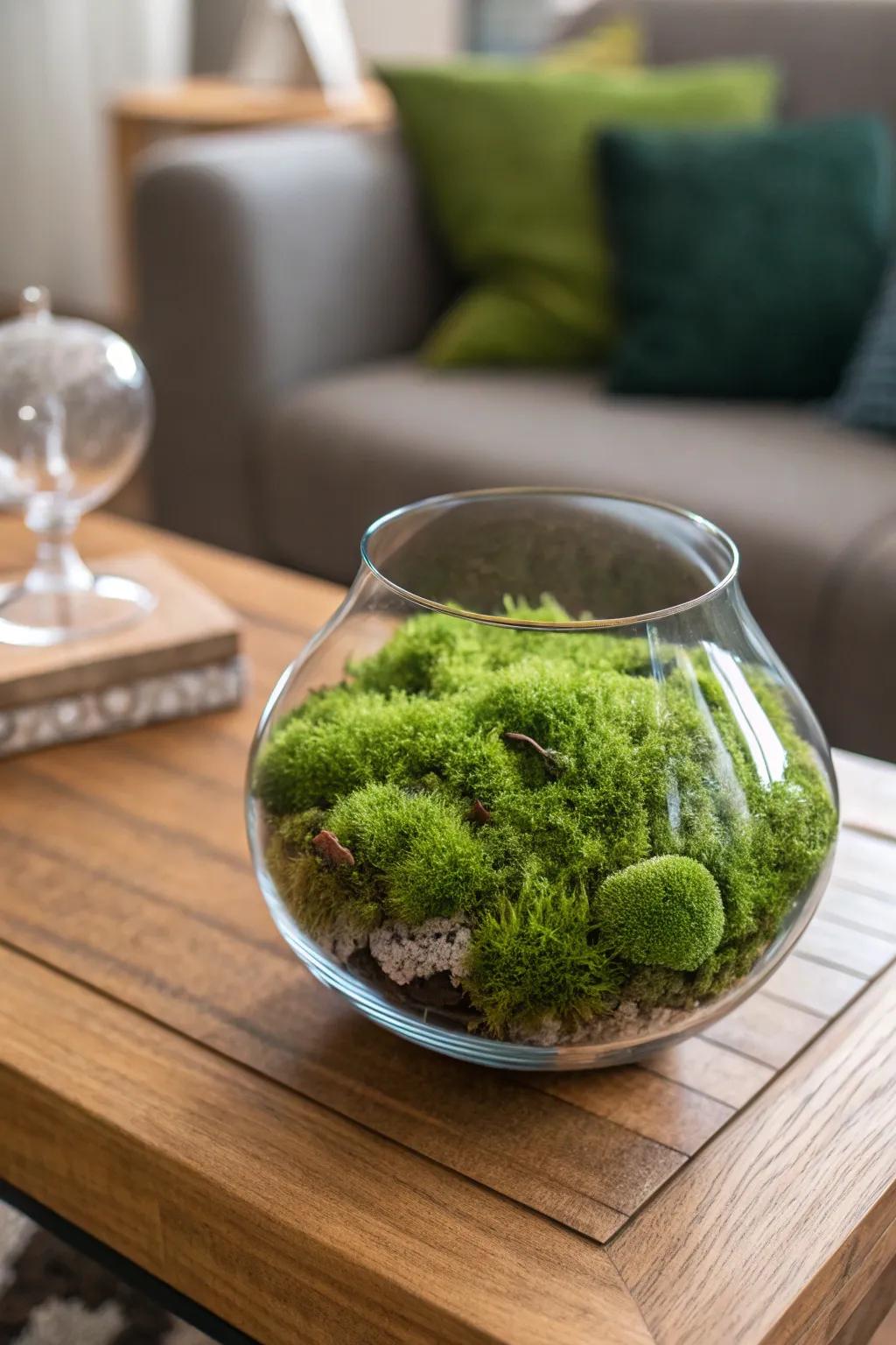 Celebrate nature using earth in your vase.