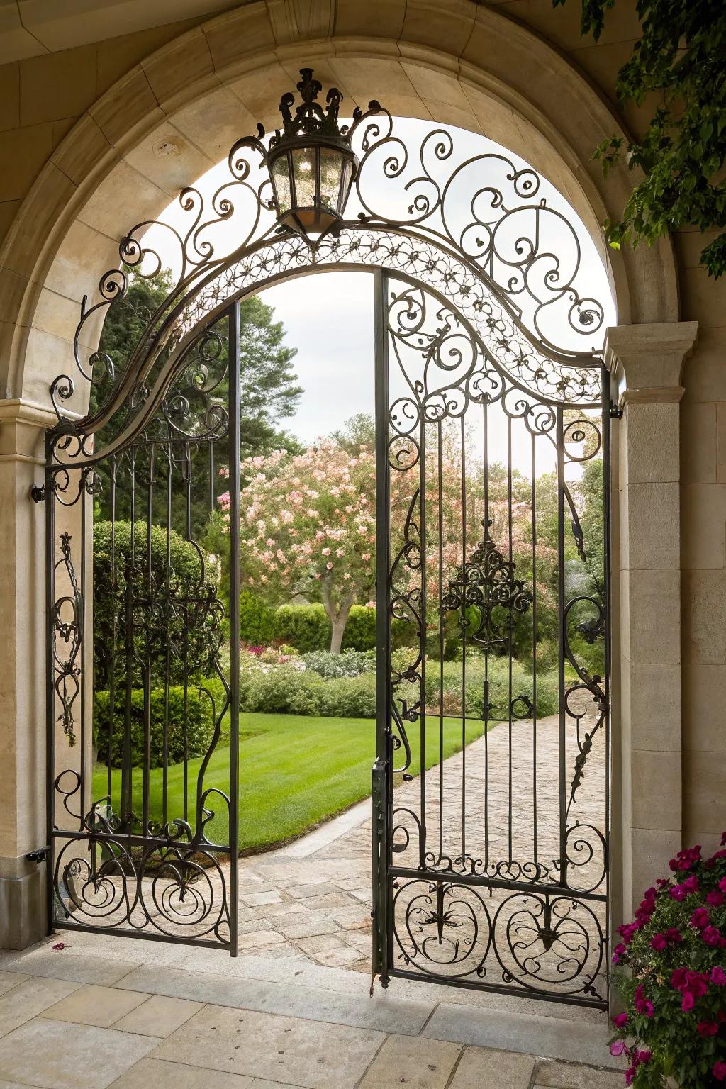 A steel entryway offering timeless beauty.