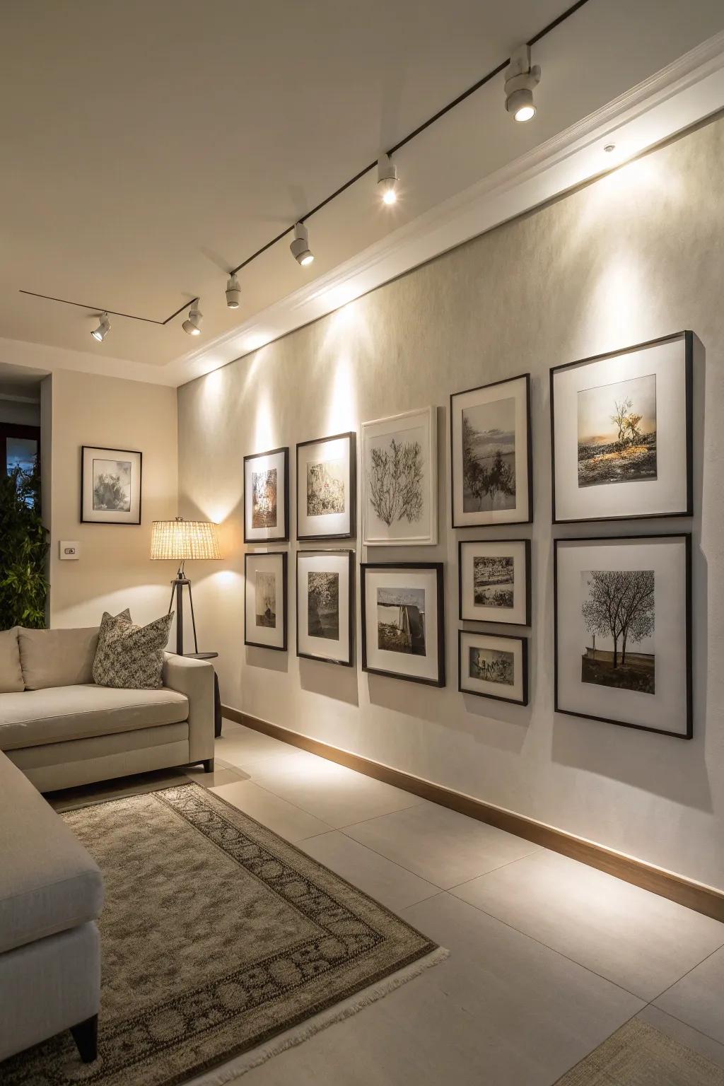 A vibrant showcase illuminated through calculated accents