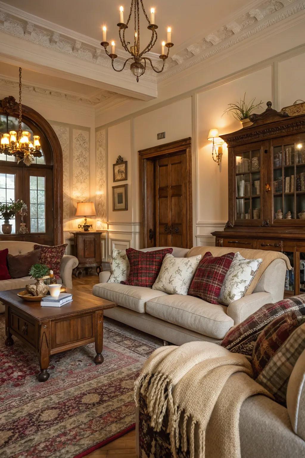 Plush details enhance both ease and style to the seating arrangement.