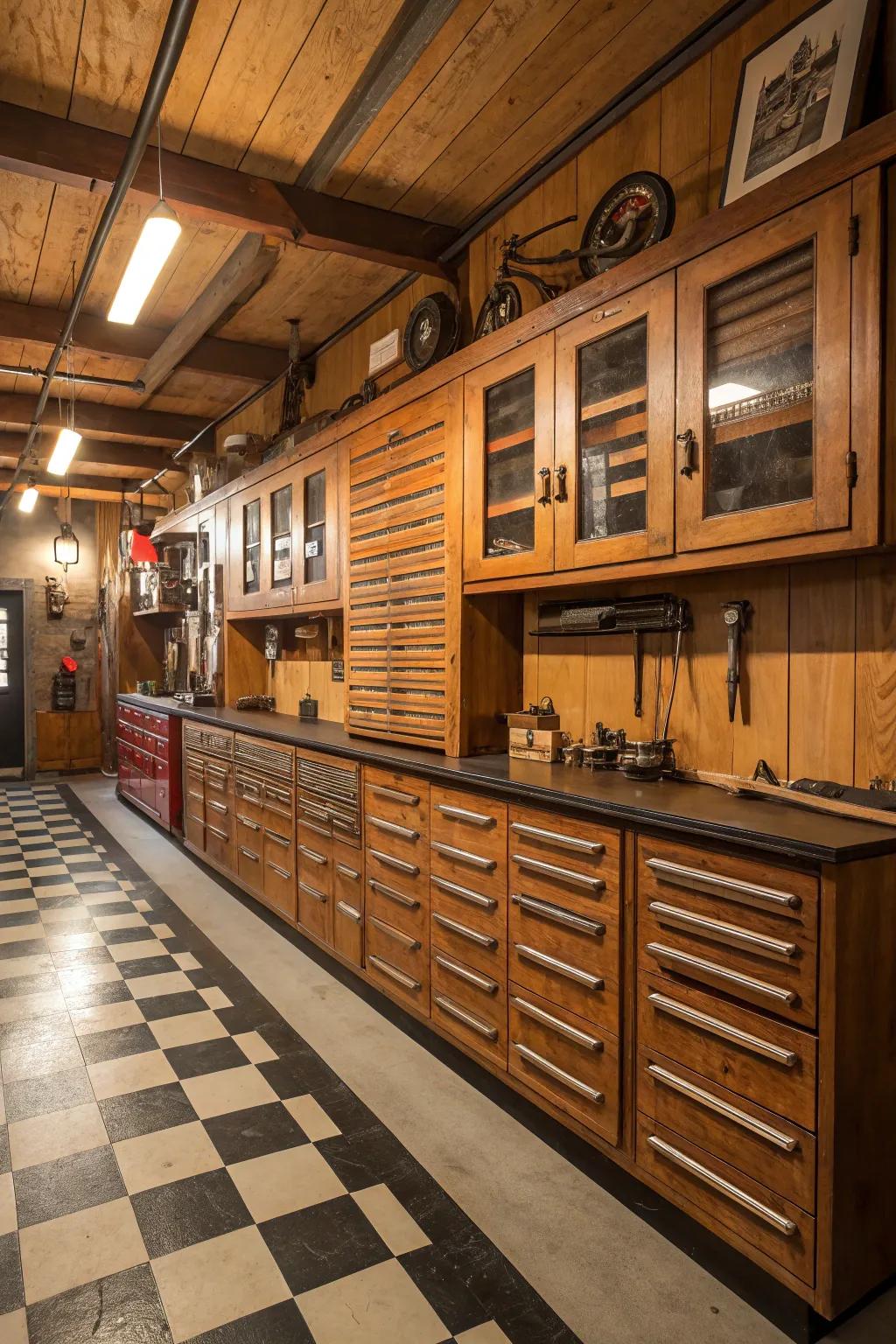 Retro storage options merge style and functionality.