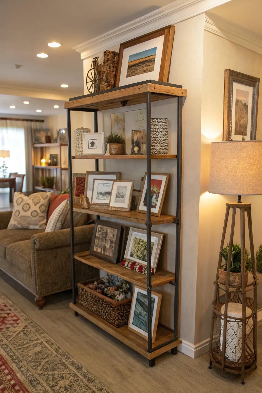 Display ledges enabling lively presentations.