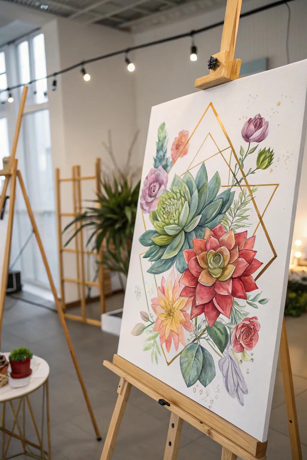 Modern succulent blooms offering an unexpected edge to home decor.