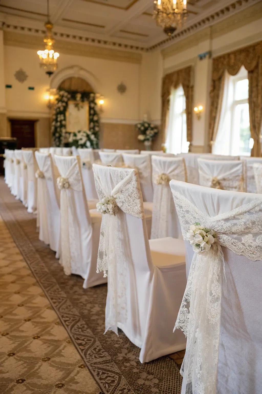 Weave dressings infuse vintage charm into any bridal setting.