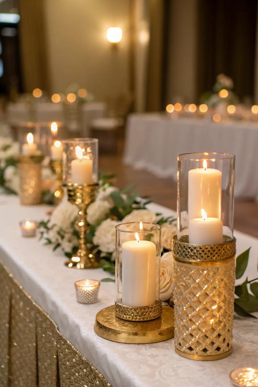 Gilded accents infusing a hint of extravagance to the centerpiece.