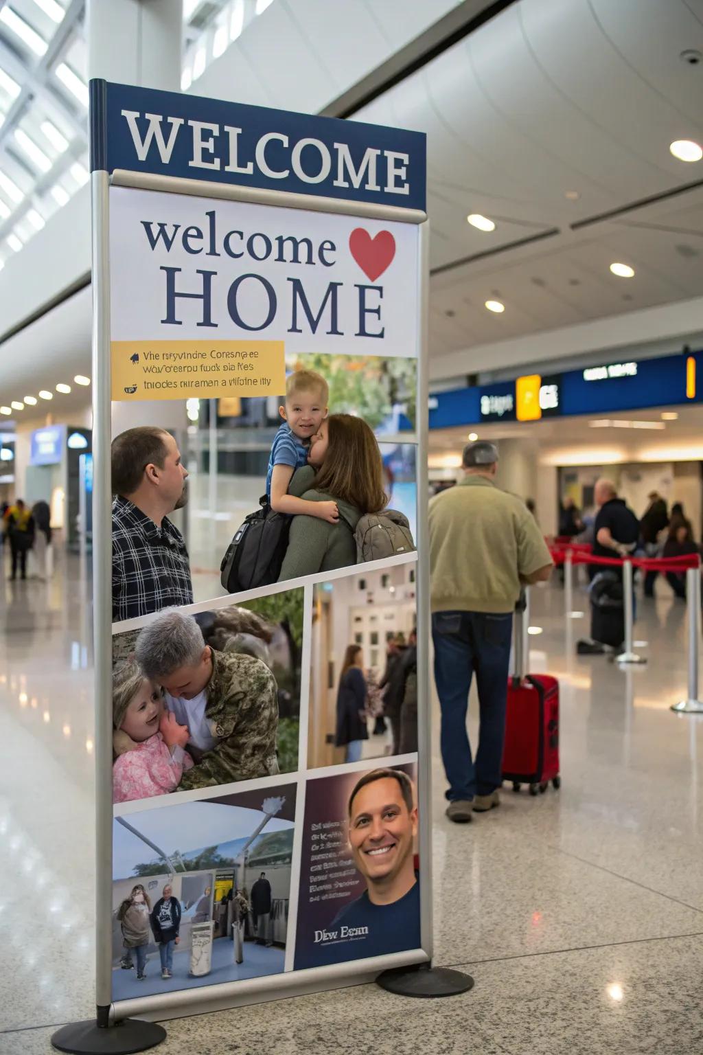 Photos recapture treasured memories during airport greetings.