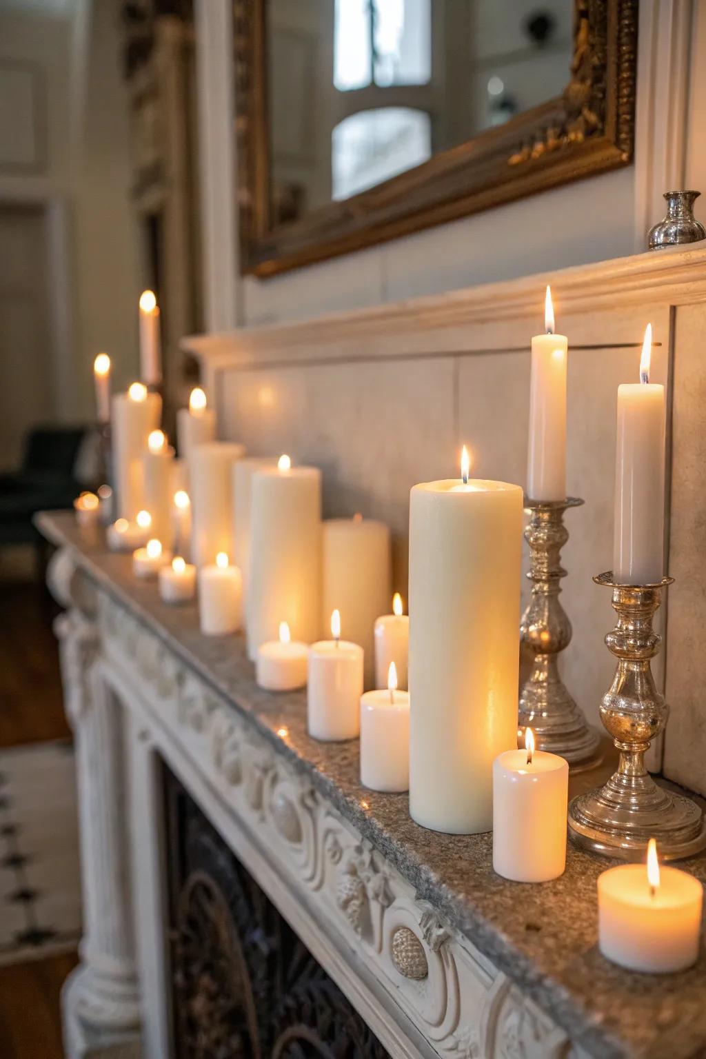 Icy flames supply a serene and inviting shine to your holiday atmosphere.