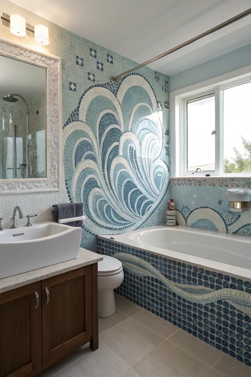 Mosaic tiles add a dash of creativity.