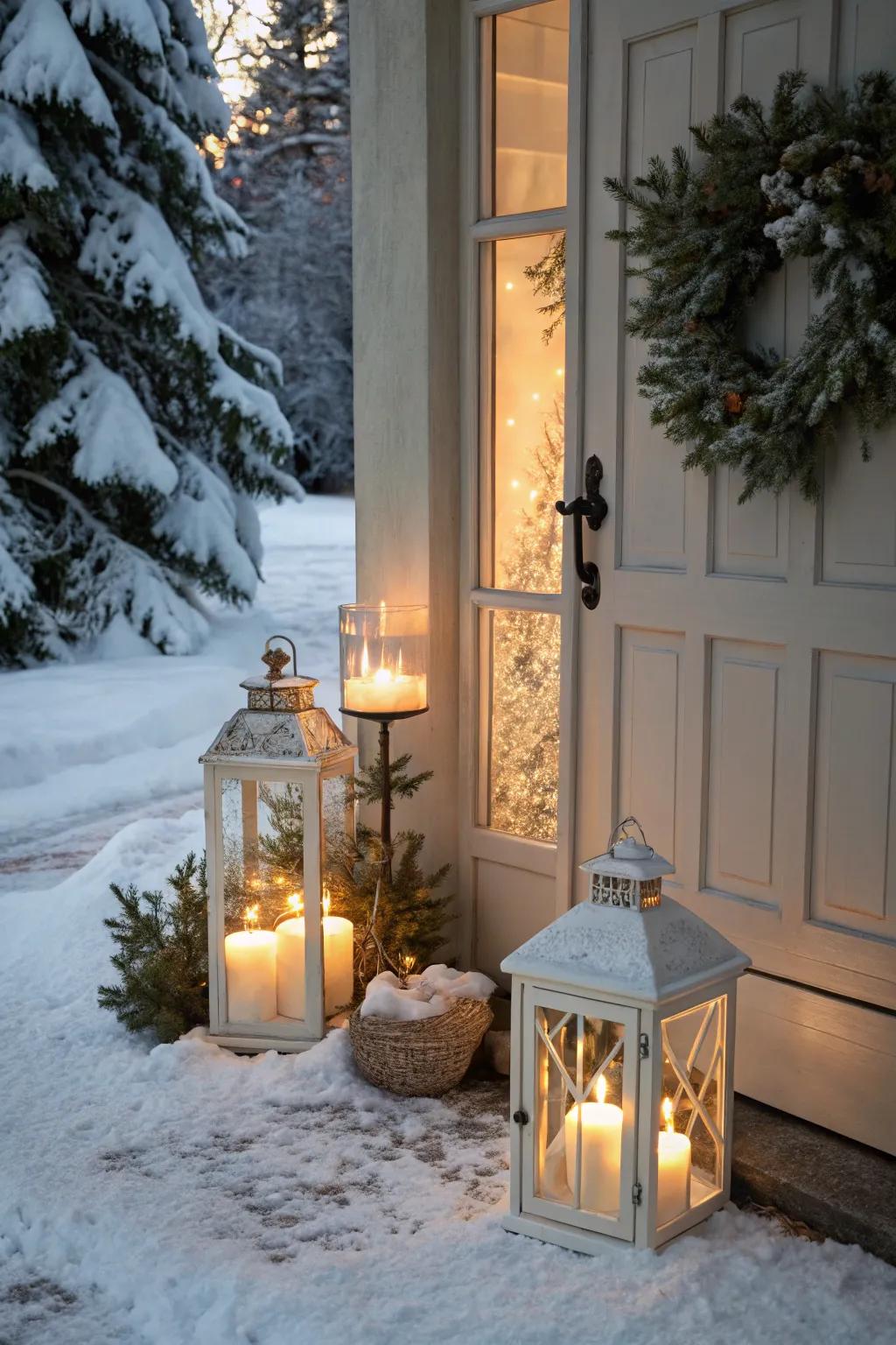 Lanterns add comfort and style to your entryway.