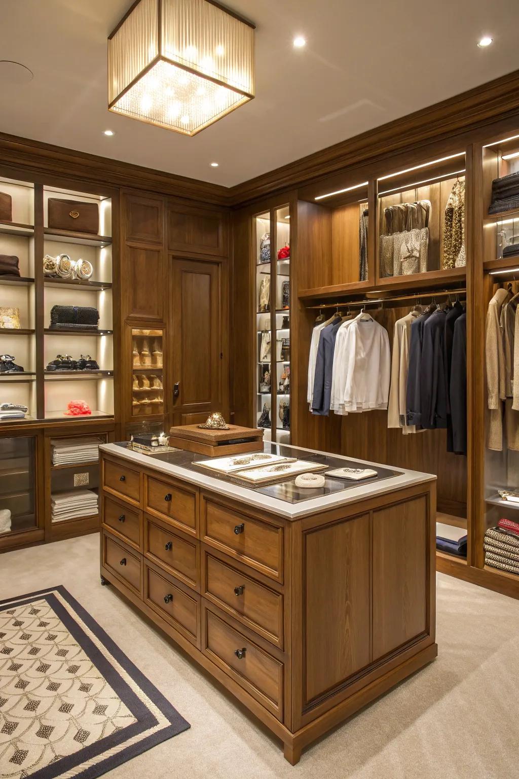 A central island increases both style and functionality.