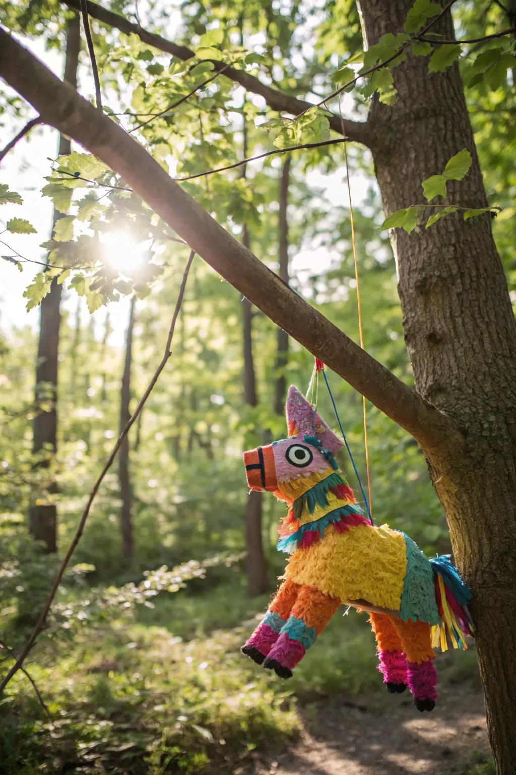 Add excitement with a woodland critter piñata.