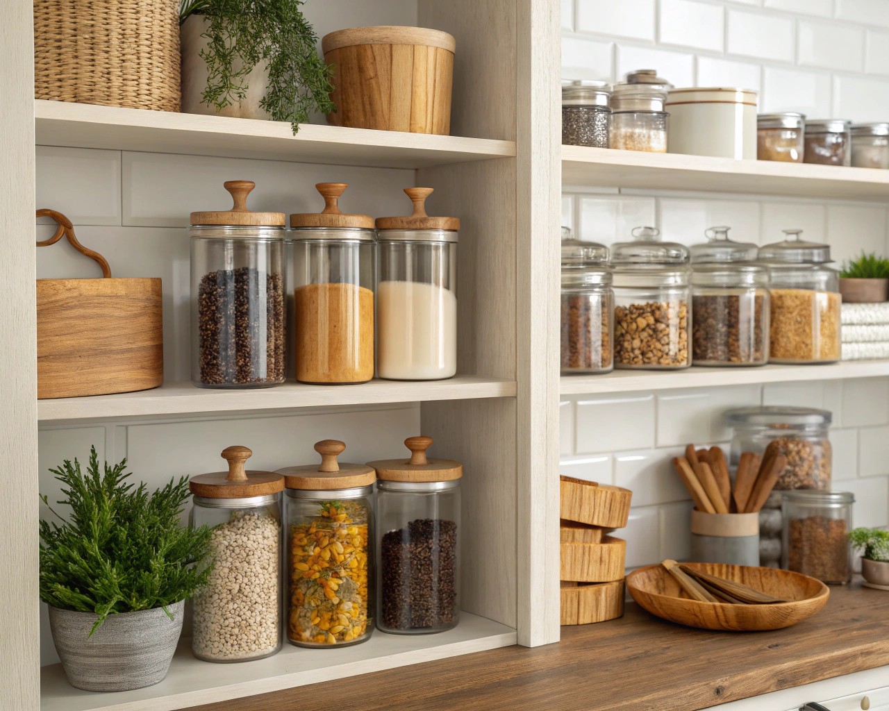 Choosing the right containers is key to combining both aesthetic value and functional storage in home design.