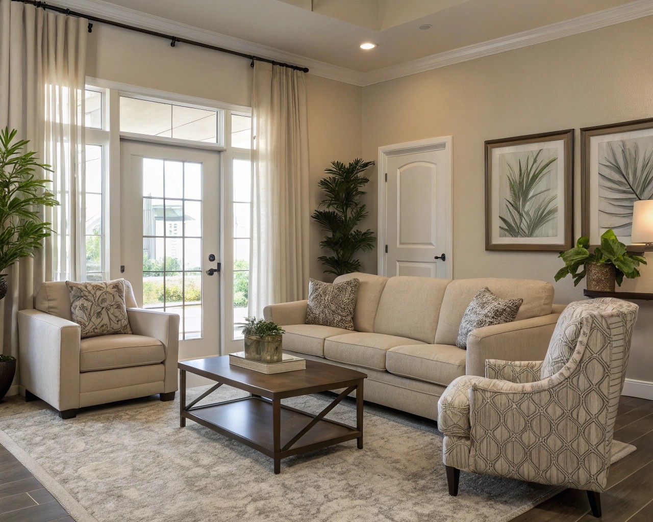 Clever furniture arrangements can mitigate door-related issues.