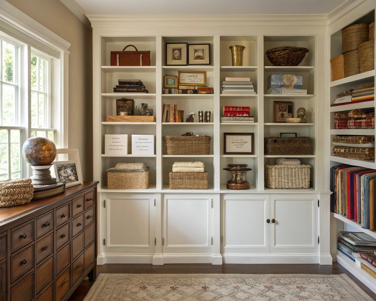 Employing systematic categorization to manage and display collections efficiently in a home.