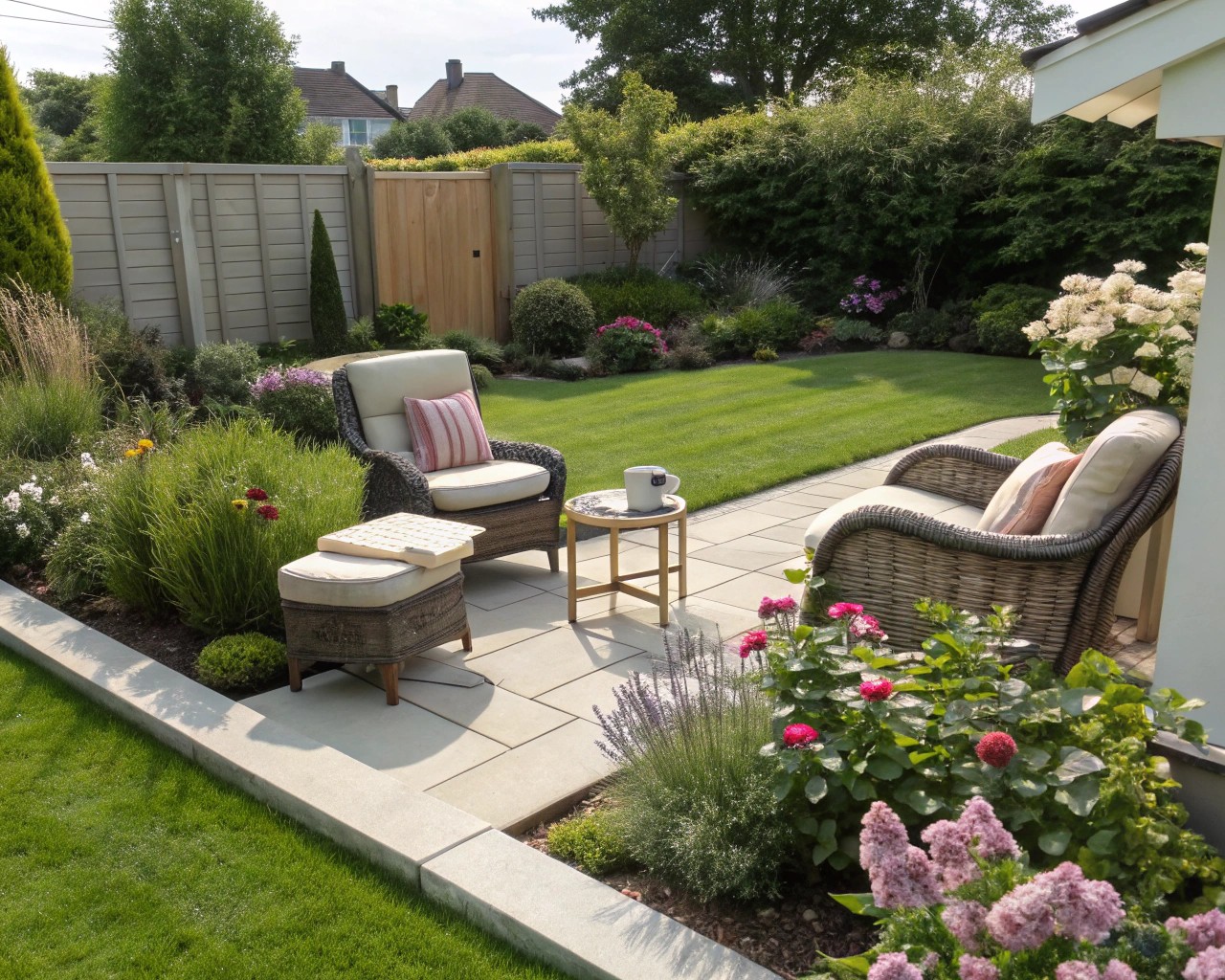 Flexible landscape design incorporates both permanent and adaptable outdoor features.