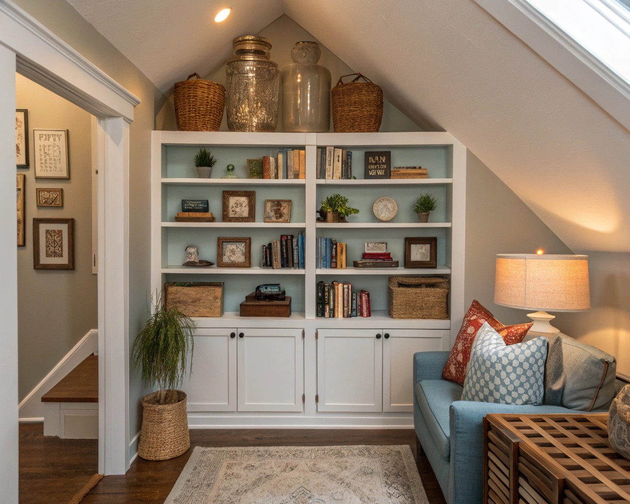 Maximize vertical space for storage and visual impact.