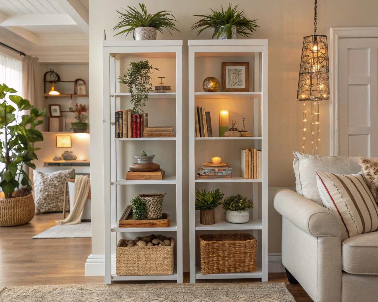 Maximizing space with vertical storage systems for an organized and visually appealing display.
