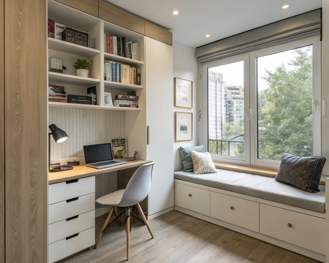 Reimagining a studio apartment to create distinct, functional zones.