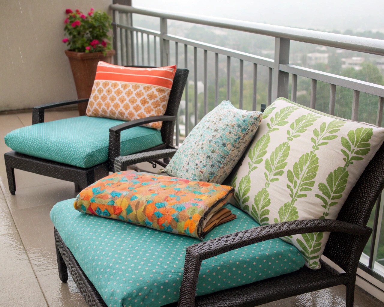 Select high-performance textiles to maintain comfort and appearance outdoors.