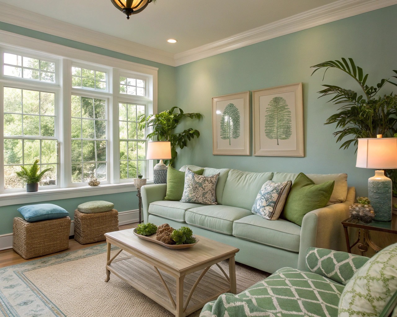 Soft tones like blues and greens promote relaxation and reduce anxiety.