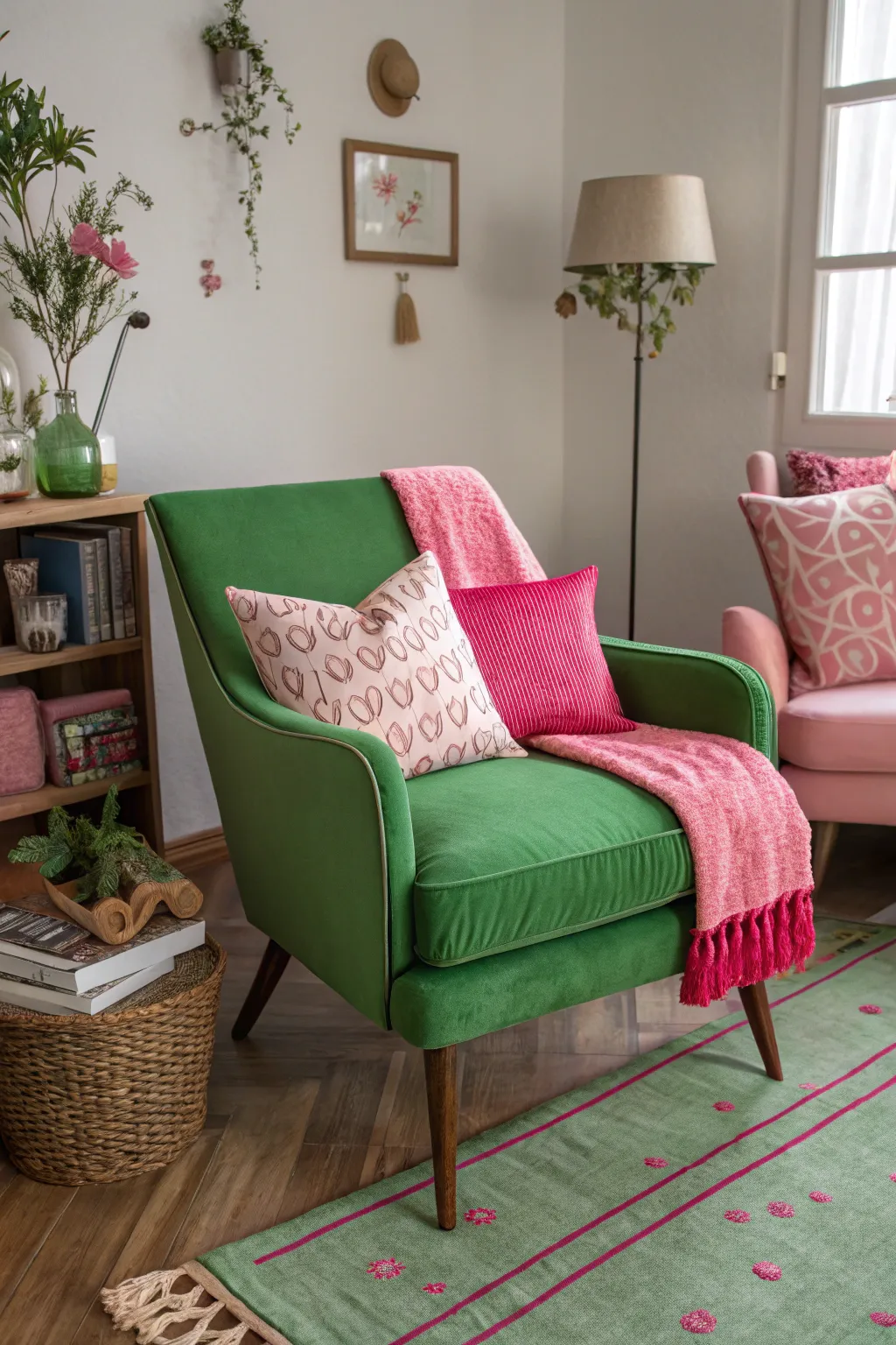 Stylish Room Ideas: Pink Meets Green