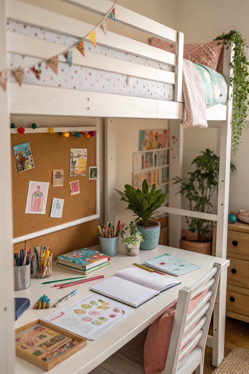 Girls’ Creative Study Spaces: Bed, Desk, and Bunk Concepts