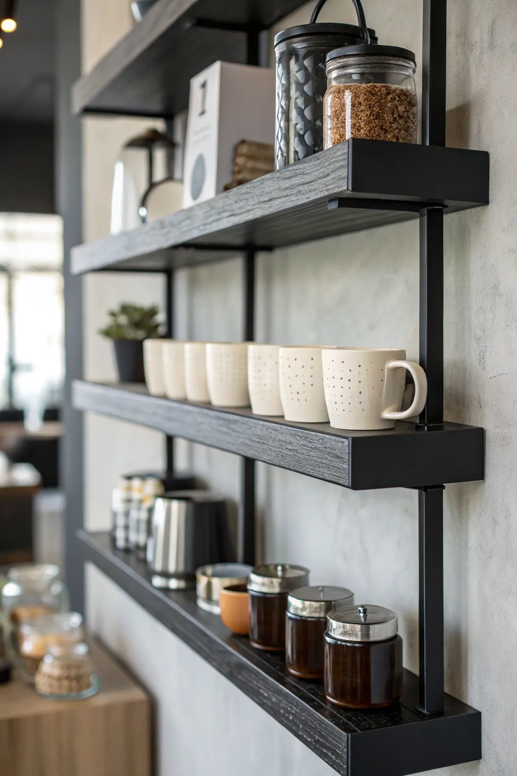 How to Create a Sleek Coffee & Black Bar at Home