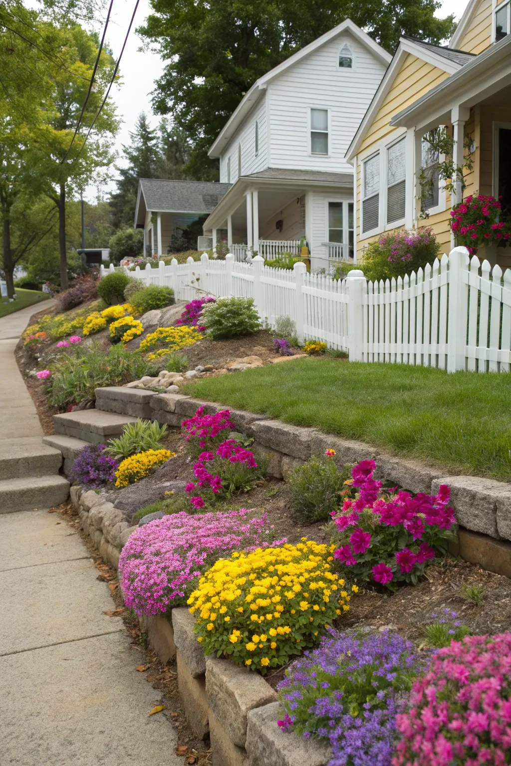 Front Yard Sloped Landscaping Inspiration